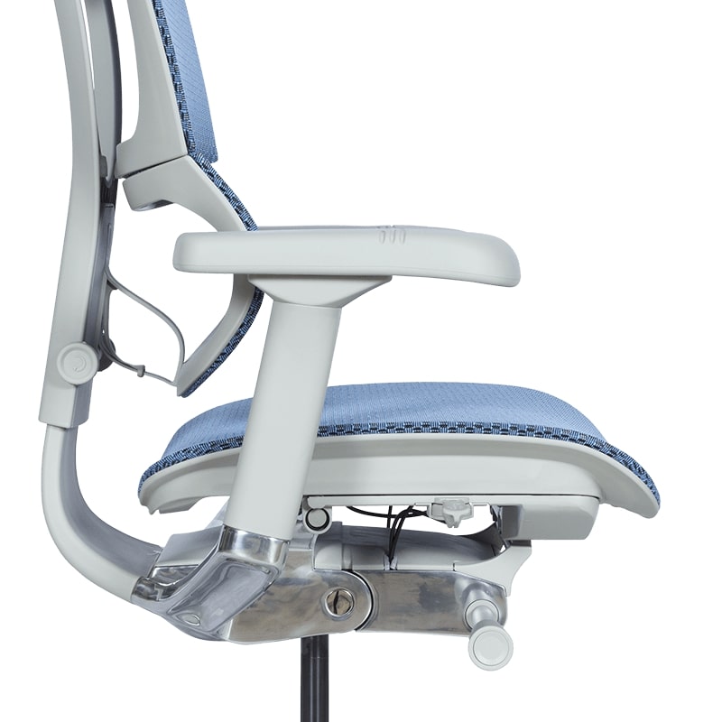 Ергономичен офис стол IOO Elite 2 сива рамка-син